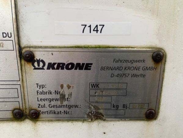2007 Krone WK 7,3 RSTG 7450 mm med rulleport 221408-1217465.jpg 9